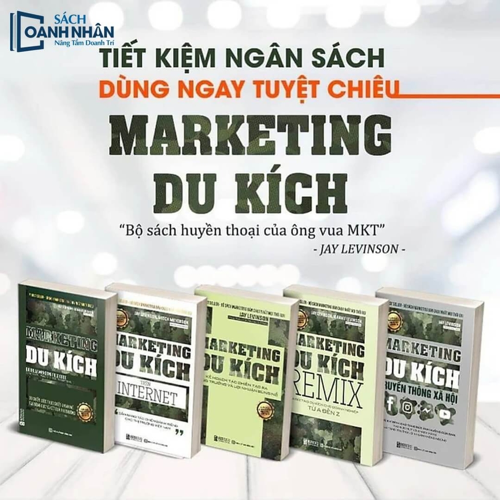 Bấm vào để xem thư viện ảnh Bộ sách trọn các cuốn Marketing Du Kích - Bộ sách Marketing thực chiến bán chạy nhất lịch sử