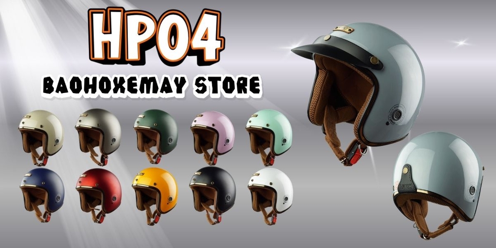 Banner mũ 3/4 HP04 kem bóng HPPRO