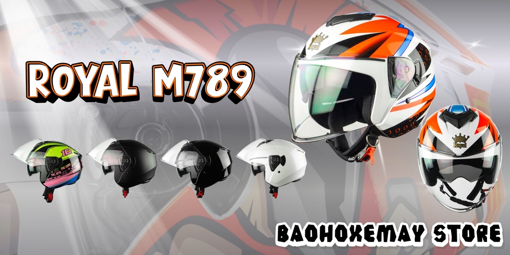Banner tổng hợp màu mũ Royal M789 chính hãng Royal Helmet