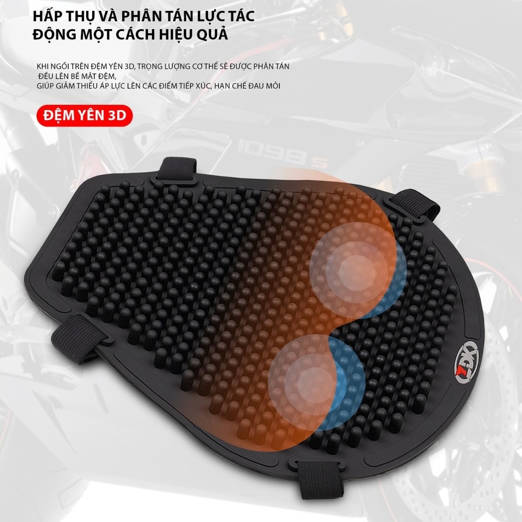 Đệm yên ZDK Y1 thiết kế 3D hấp thụ xung động và phân tán lực hiệu quả