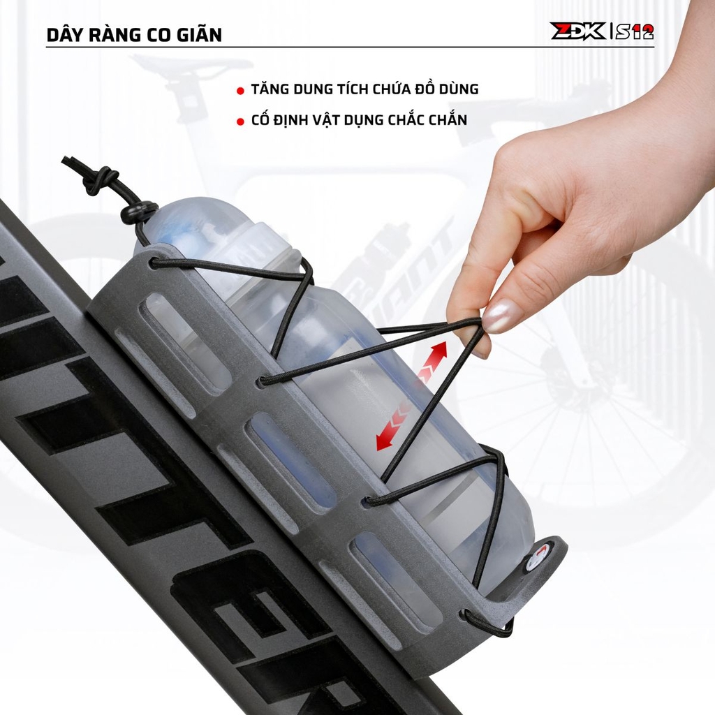 Dây ràng co giãn cố định bình nước, túi mini chắc chắn