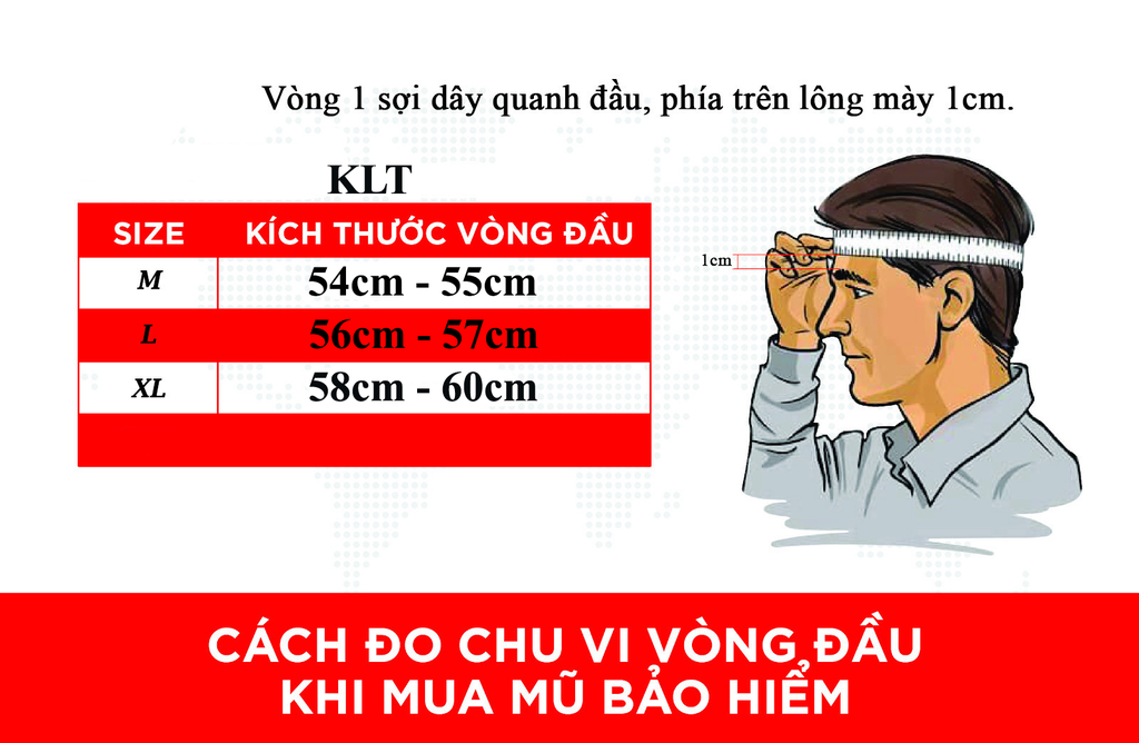 bảng size KLT