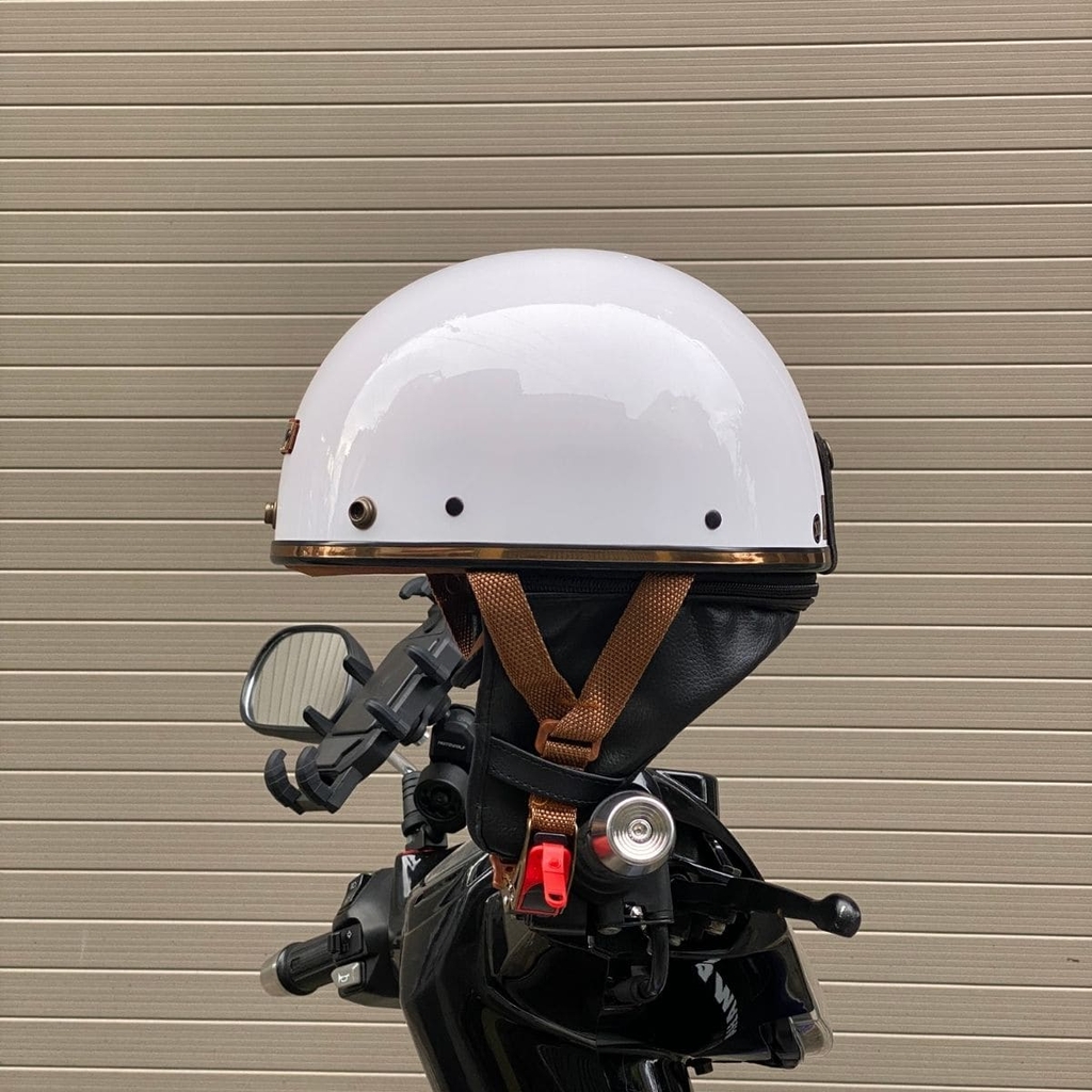 Ảnh chụp bên trái mũ PUG trắng bóng