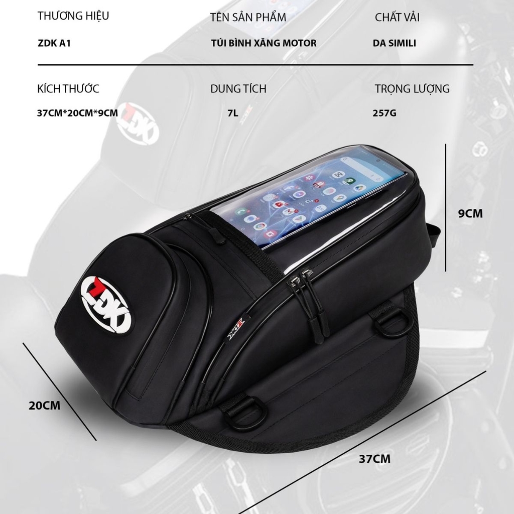 ZDK A1 kháng nước, dung tích lớn, khóa xịn