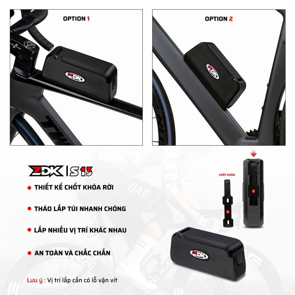 Tháo lắp nhanh trong 6 bước, gắn được nhiều vị trí khác nhau