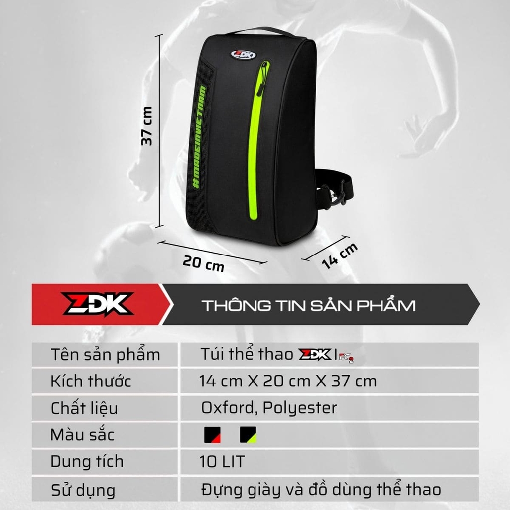 Dung tích lớn 10L, chứa được giày, quần áo và đồ cá nhân