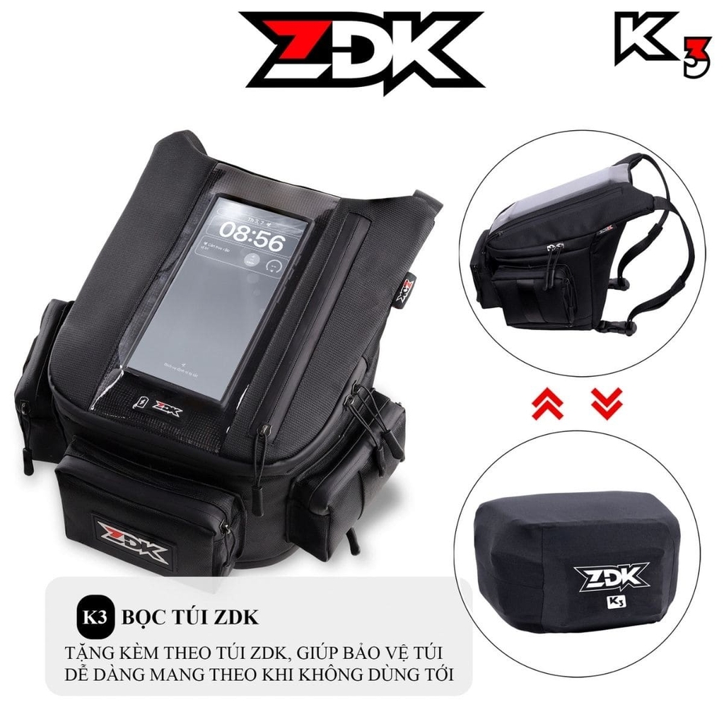 túi zdk K3 tặng kèm bọc túi, giúp bảo vệ túi