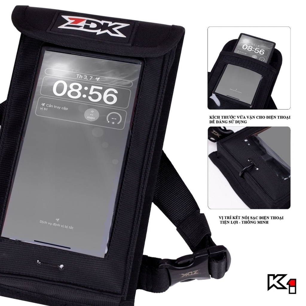 Form túi cứng, dây tăng chỉnh phù hợp nhiều xe