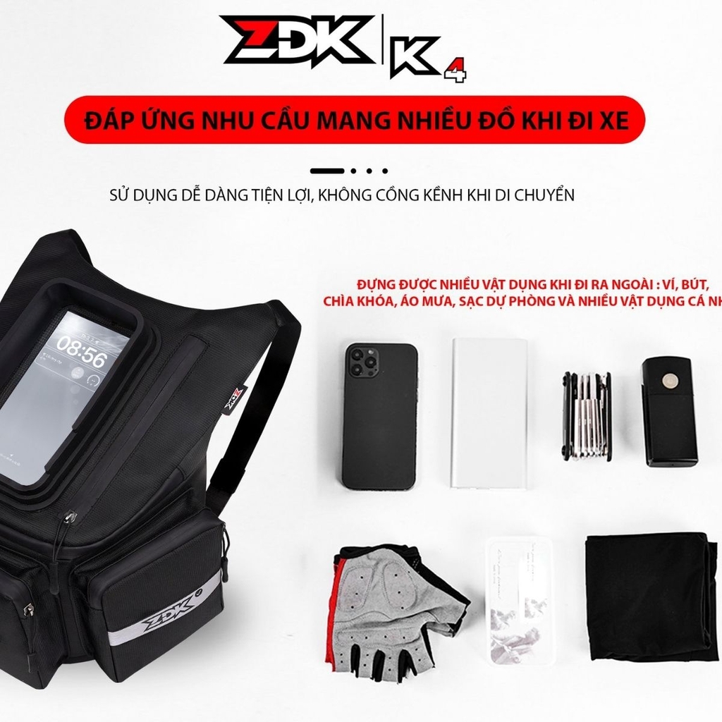 ZDK K4 dễ dàng tự lắp đặt lên đầu xe hoặc ghi đông xe máy.