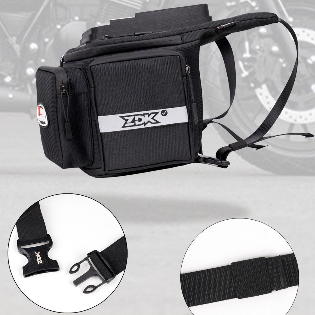 Ngăn lớn dung tích 5–6L đựng được điện thoại, ví tiền, áo mưa – phù hợp shipper, người đi phượt.