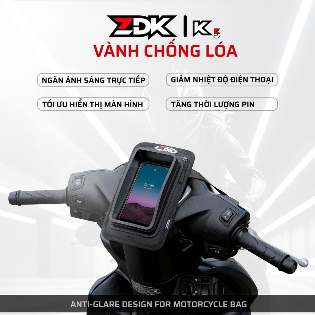 ZDK K5 – Túi đựng điện thoại treo đầu xe, thiết kế gọn, tiện lợi
