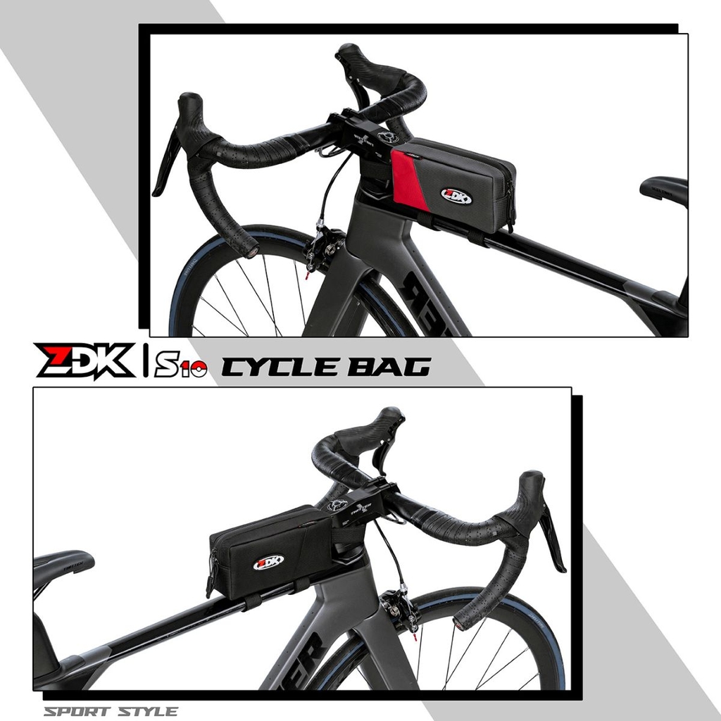 Mẫu túi phối màu xám – đỏ nổi bật, phong cách năng động