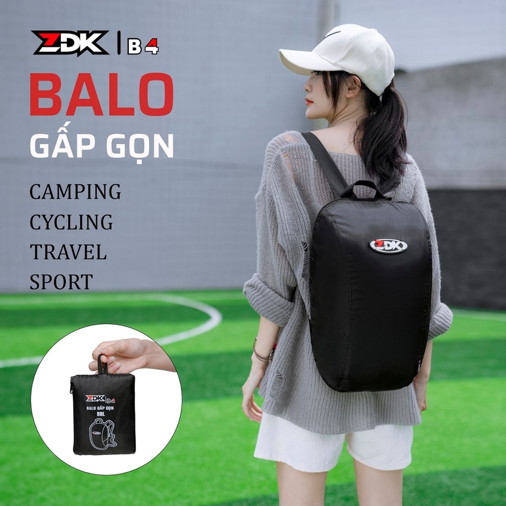 Balo gấp gọn ZDK B4 – balo du lịch thể thao kháng nước 30L siêu nhẹ