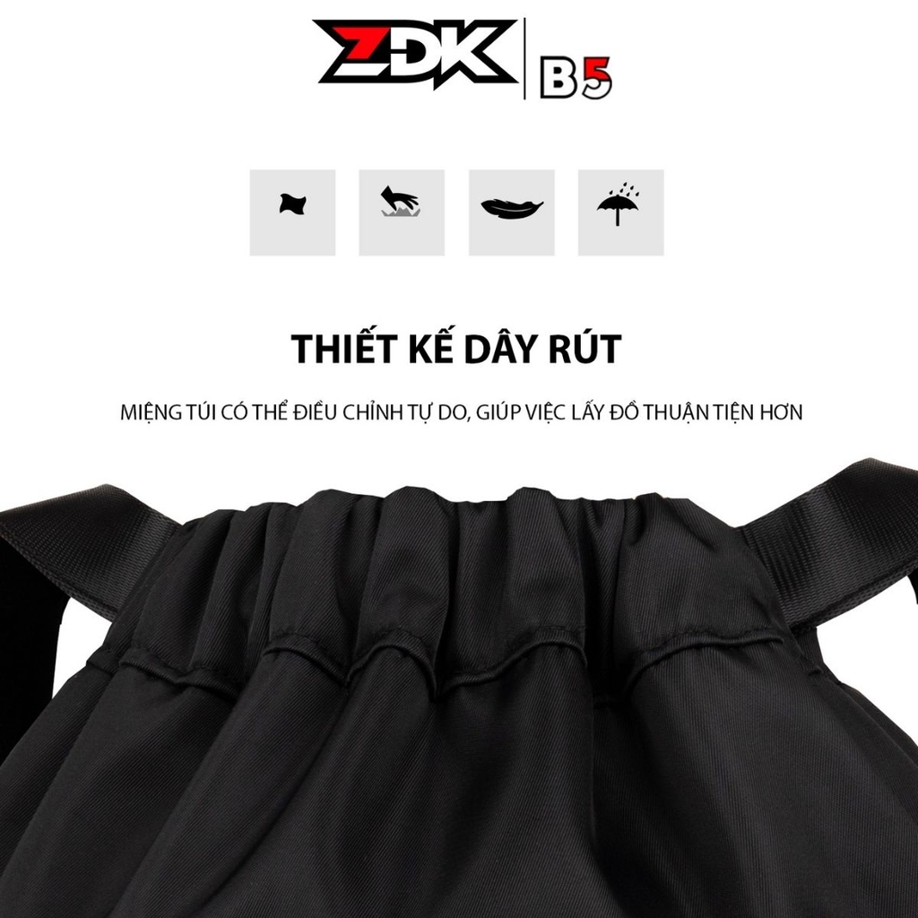 Túi Rút Thể Thao ZDK B5 - Có Ngăn Đựng Giày, Chống Thấm, 18L