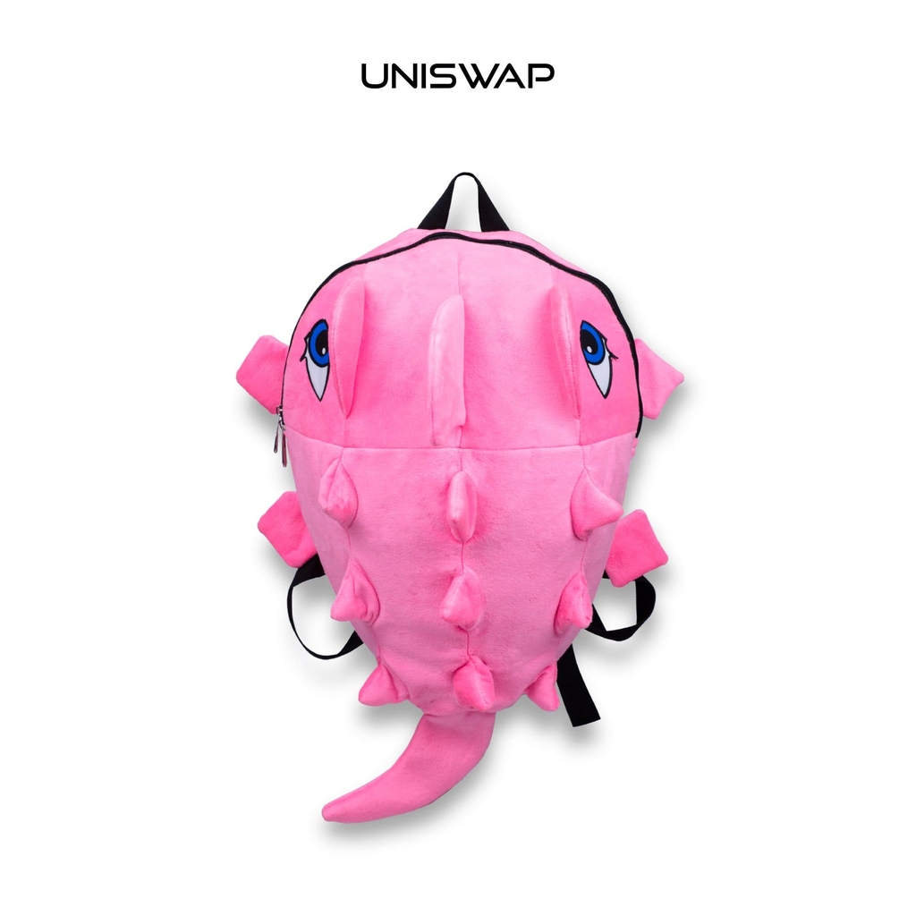 Balo Khủng Long UNISWAP – Nhiều Màu Dễ Thương, Nhung Mịn, Đựng Laptop 15 Inch