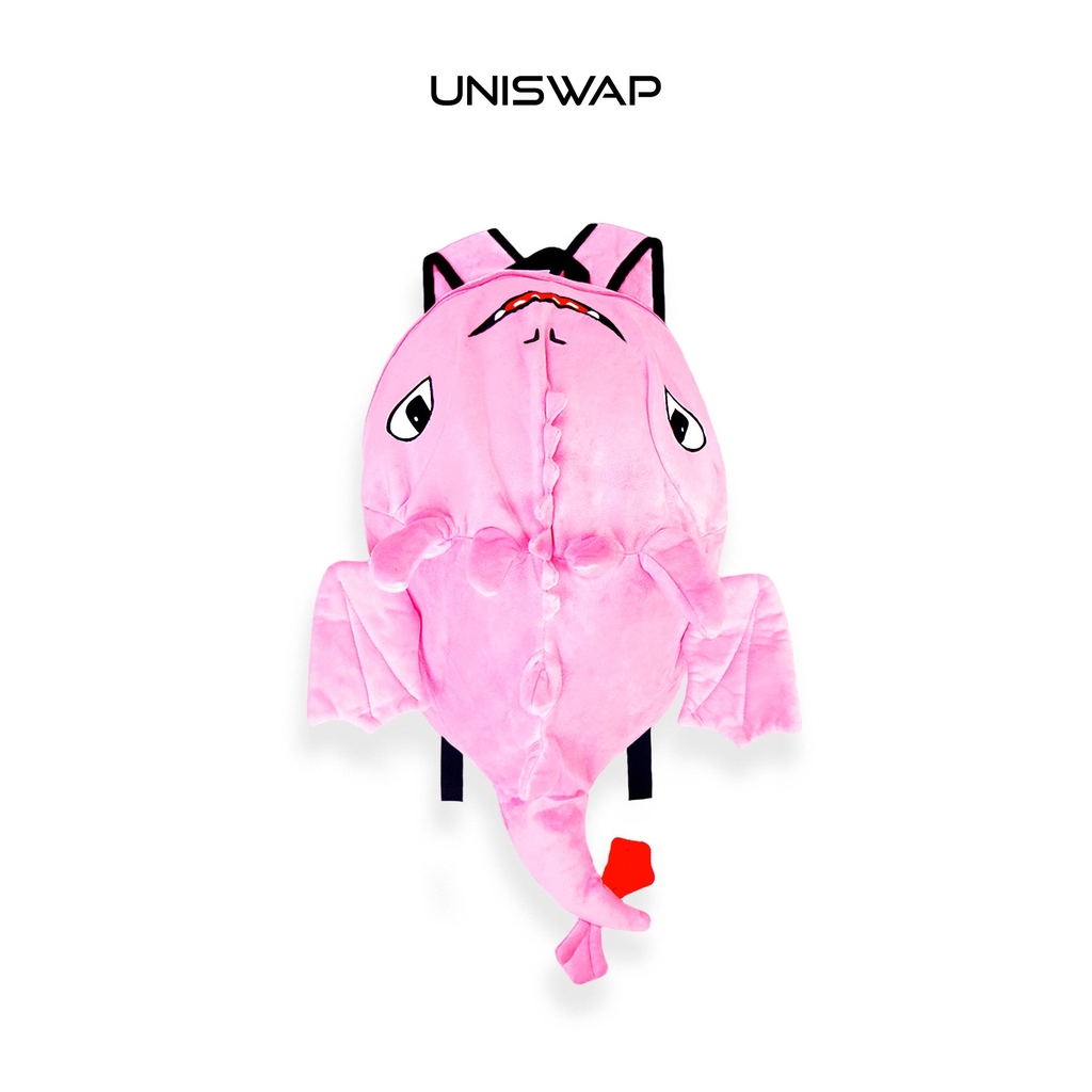 Balo Rồng Sún Răng UNISWAP –Vải Nhung Mềm Mịn, Dễ Thương