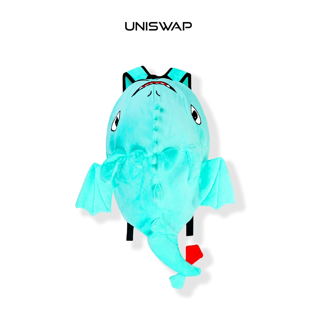 Balo Rồng Sún Răng UNISWAP –Vải Nhung Mềm Mịn, Dễ Thương