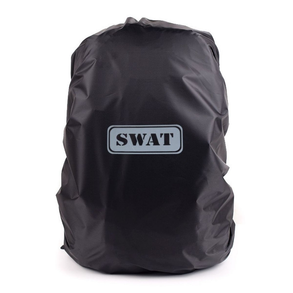 Bọc Trùm Balo SWAT – Vải Dù Chống Nước, Siêu Bền, Gấp Gọn, Logo Phản Quang