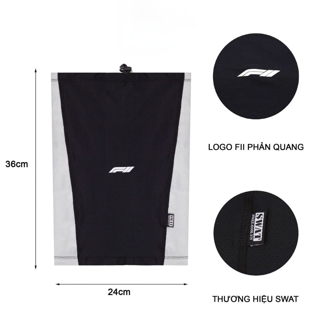 Khăn Đa Năng SWAT F2 – Vải Thun Lưới Dày Dặn, Dây Rút Tùy Chỉnh, Logo Phản Quang, Chống Nắng Và Bụi Hiệu Quả