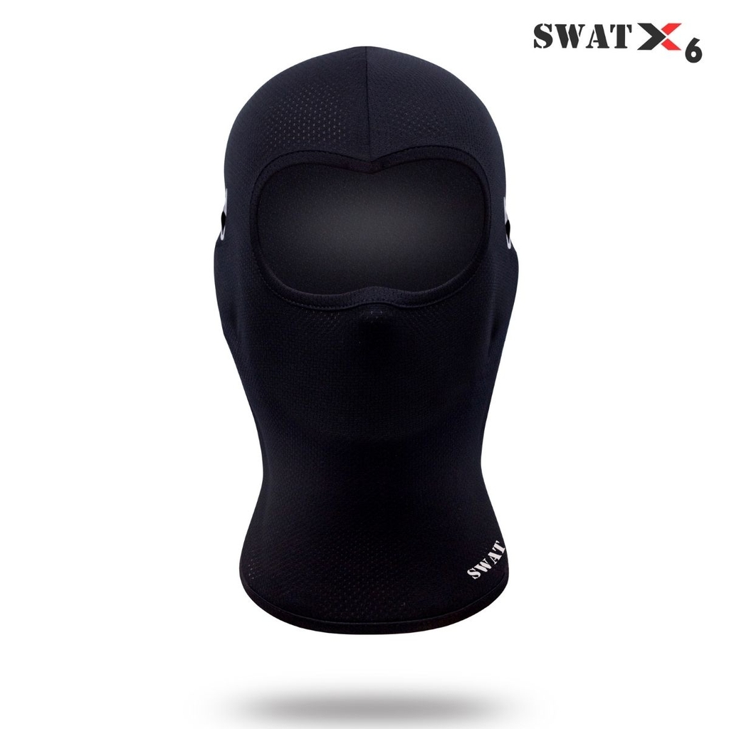Khăn Trùm Ninja SWAT X6 – Vải Kim Cương Cotton Polyester Spandex, Lỗ Xỏ Kính Tiện Lợi, Logo Phản Quang, Chống Nắng Và Tia UV