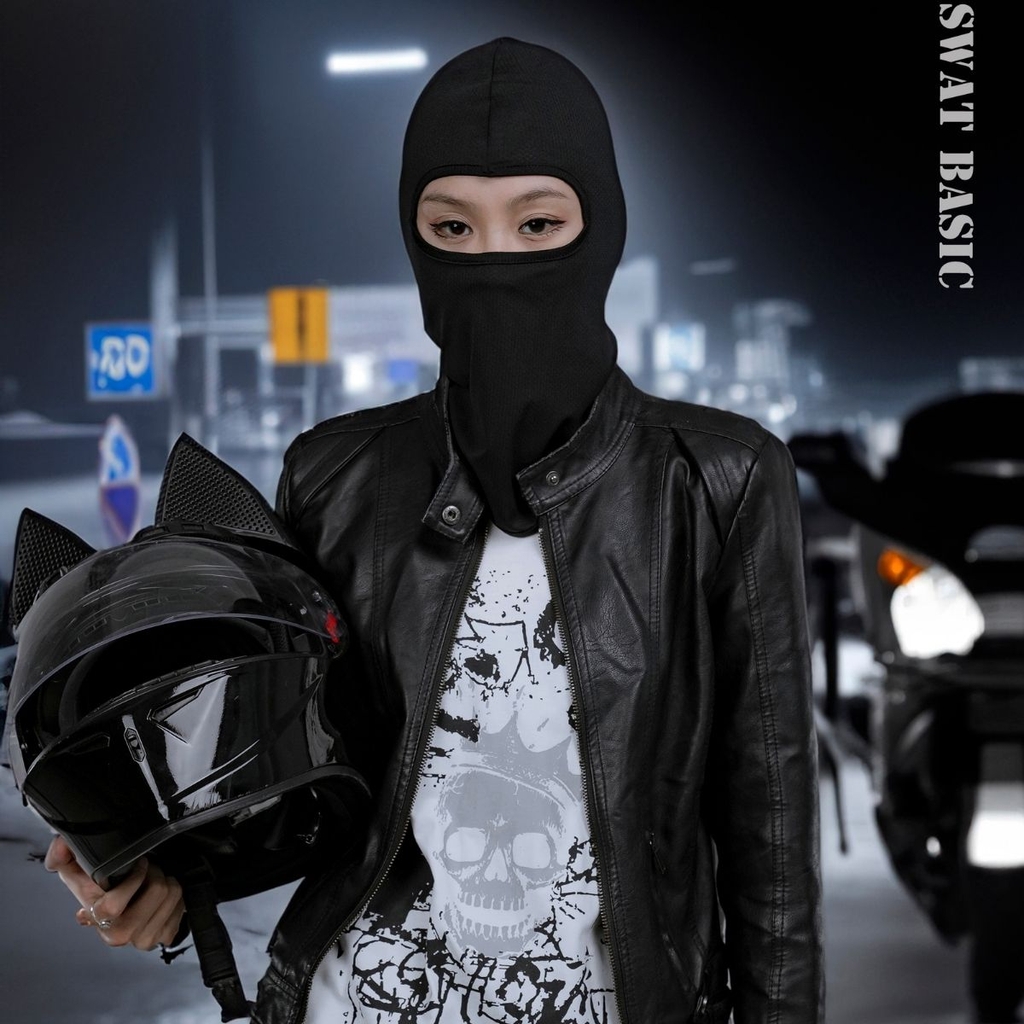 Khăn Trùm SWAT Basic – Vải Lưới Spandex Co Giãn 4 Chiều, Free Size, Thoáng Khí, Thời Trang