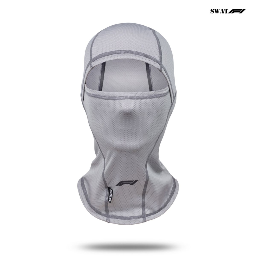 Khăn Trùm SWAT F1 – Vải Lưới Lycra Spandex Co Giãn 4 Chiều, Logo Phản Quang 7 Màu, Thoáng Khí, Thời Trang