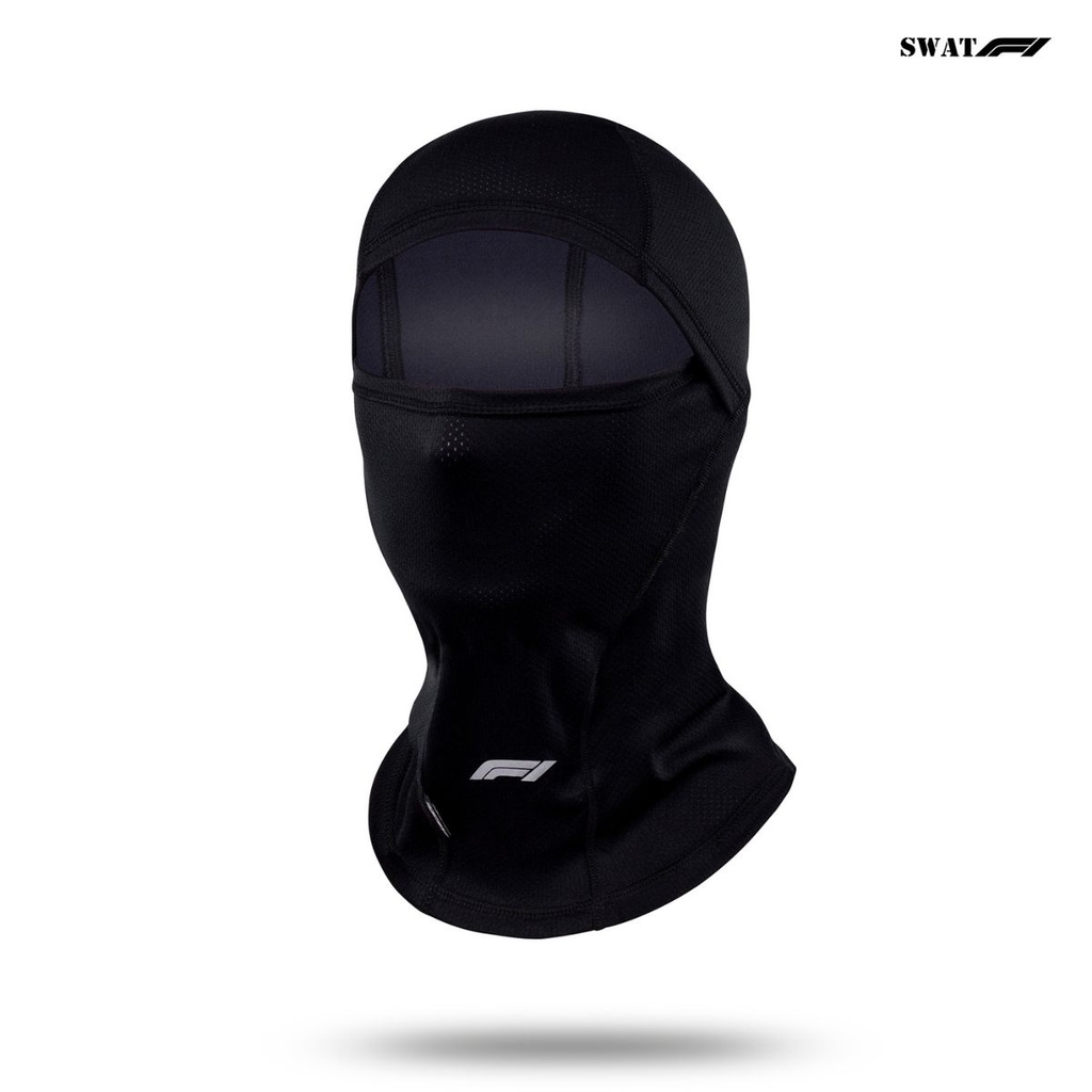Khăn Trùm SWAT F1 – Vải Lưới Lycra Spandex Co Giãn 4 Chiều, Logo Phản Quang 7 Màu, Thoáng Khí, Thời Trang