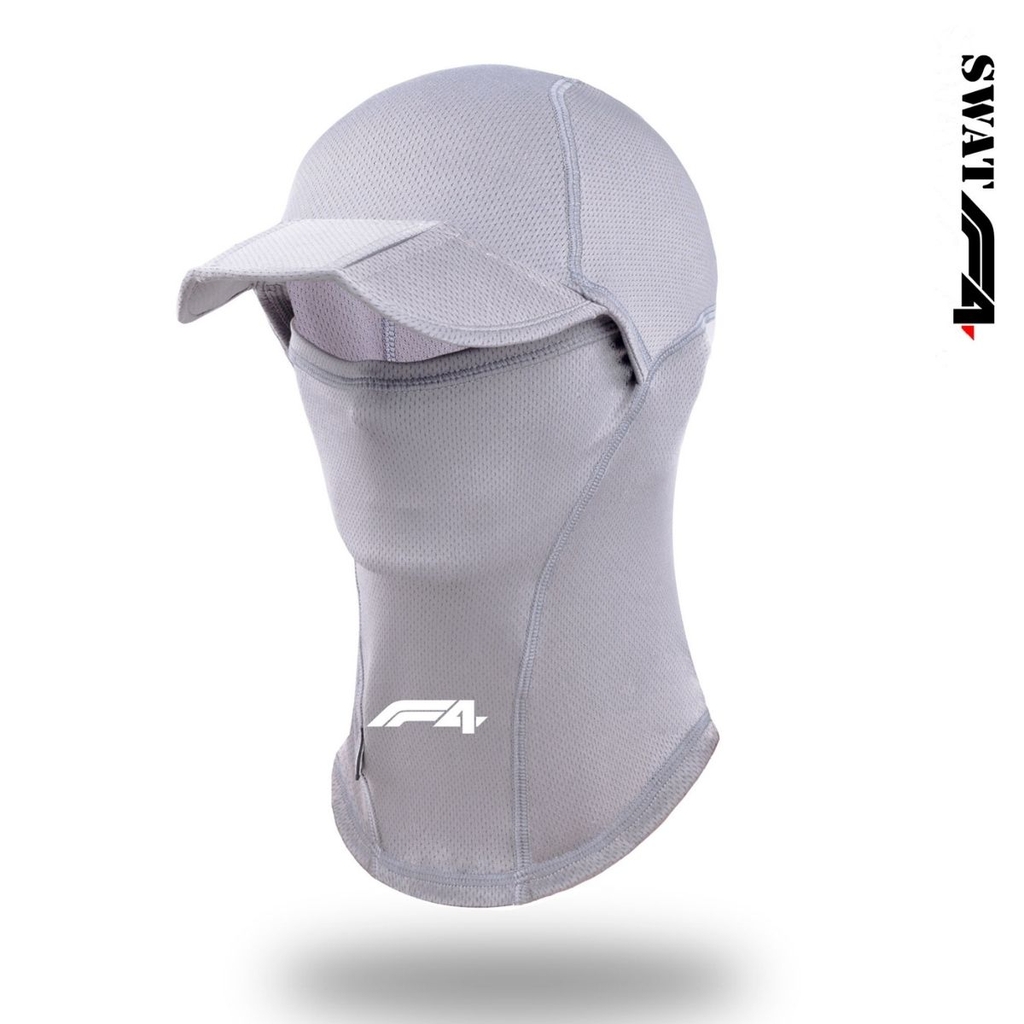 Khăn Trùm Đầu SWAT F4 – Vải Kim Cương Cotton Polyester Spandex, Diềm Mũ Gấp Gọn, Logo Phản Quang, Chống Nắng Toàn Diện