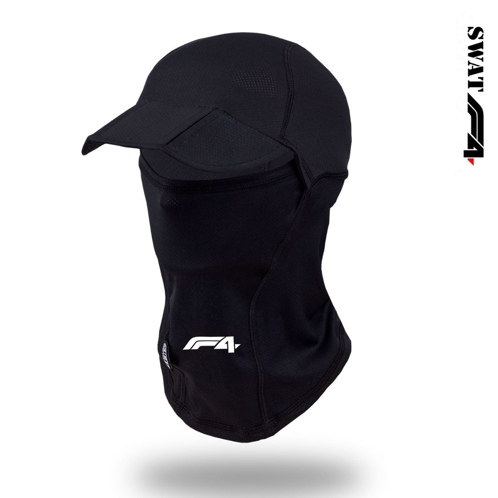 Khăn Trùm Đầu SWAT F4 – Vải Kim Cương Cotton Polyester Spandex, Diềm Mũ Gấp Gọn, Logo Phản Quang, Chống Nắng Toàn Diện