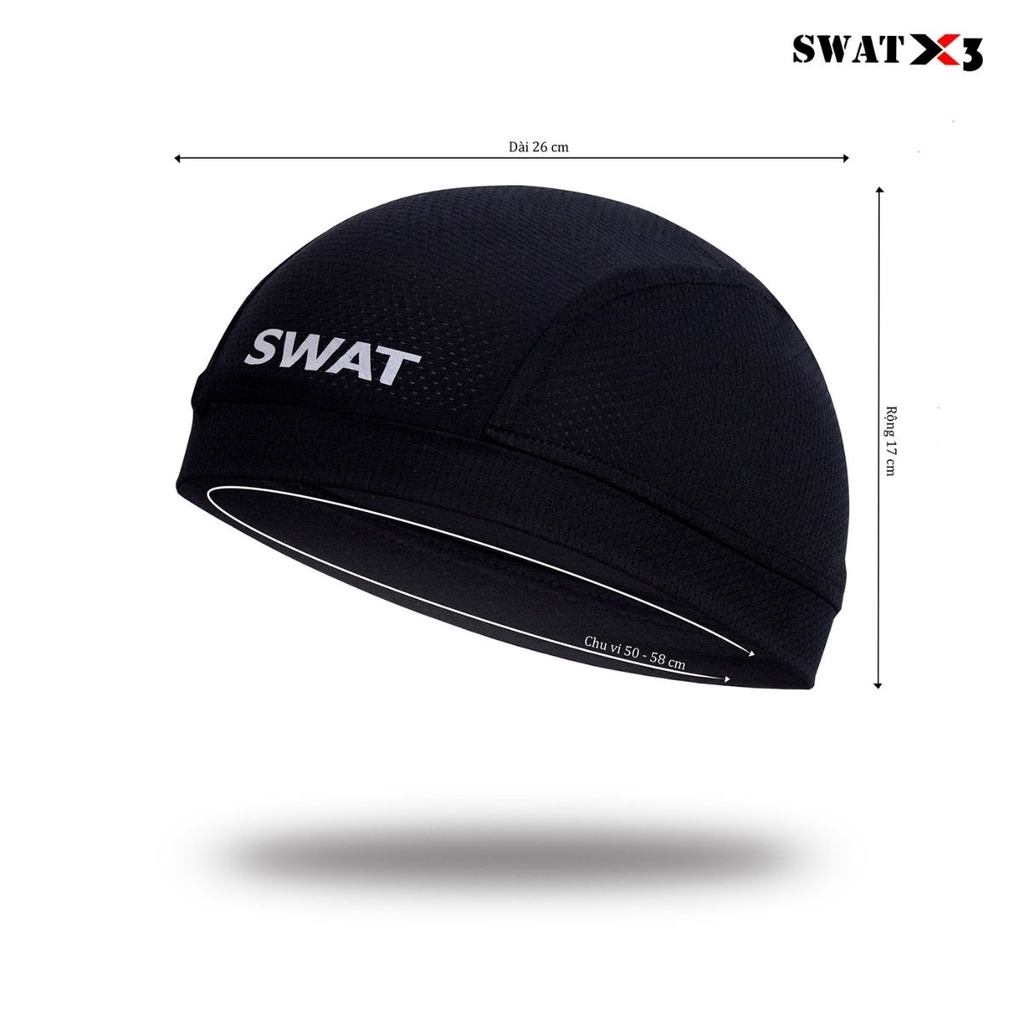 Khăn Phượt Trùm Đầu SWAT X3 Cao Cấp – Vải Co Giãn Mềm Mịn, Thoáng Khí, Thấm Hút Mồ Hôi, Phù Hợp Cho Mũ 3/4 Và Fullface