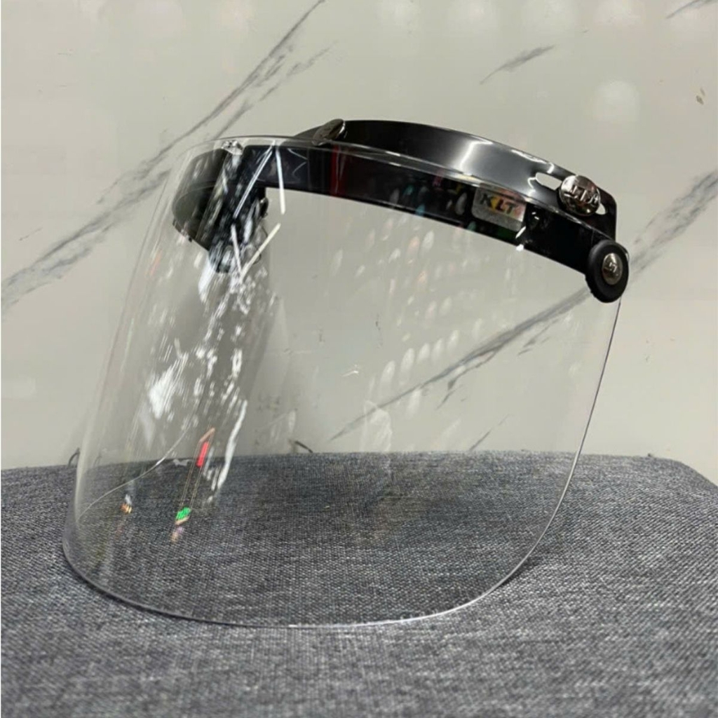 Kính Bogo KLT A36 Gắn Mũ Bảo Hiểm 1/2 & 3/4 – Kính PC Chống Trầy, Chống UV, Dễ Nâng Hạ