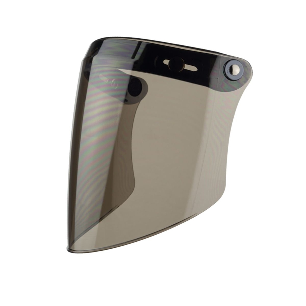 Kính Flat Gắn Mũ Bảo Hiểm 1/2, 3/4 Có 3 Nút Đồng Phía Trước, Nhựa PC Cao Cấp, Ảnh Rỏ Nét