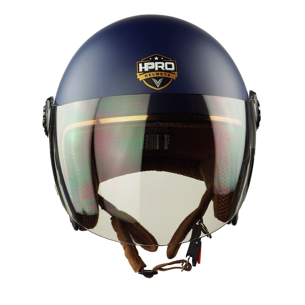 Mũ Bảo Hiểm 3/4 HP04K Có Kính – Màu Xanh Navy Nhám, Chính Hãng HPPRO