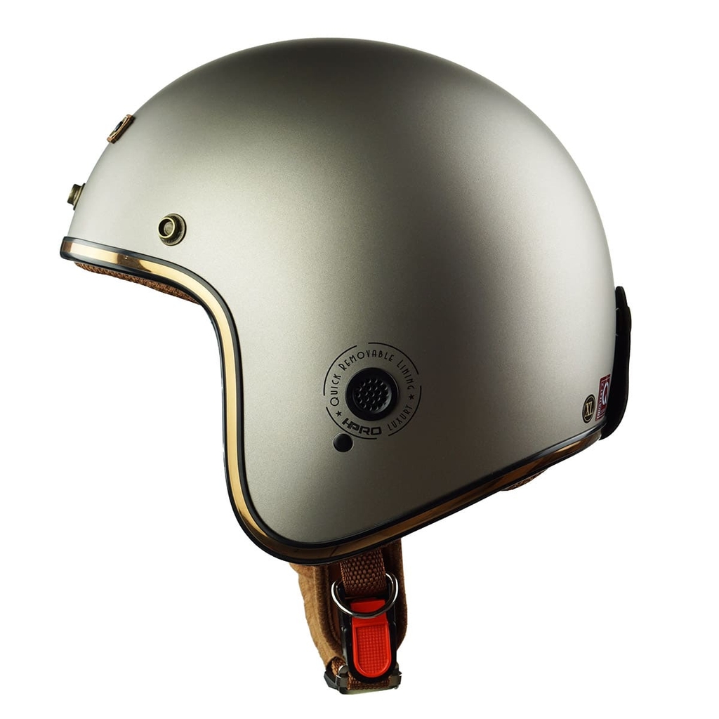 Mũ Bảo Hiểm 3/4 HP04 Xám Titanium – Cổ Điển, Nhẹ Đầu, Chính Hãng HPPRO