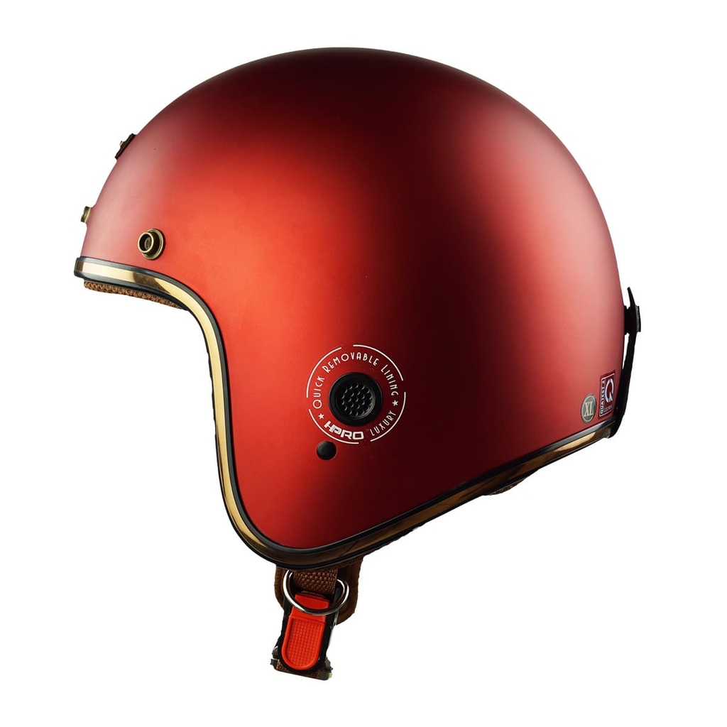 Mũ Bảo Hiểm 3/4 HP04 Đỏ Đô – Form Cổ Điển, Sơn Nhám Sang Trọng, Chính Hãng HPPRO Helmet