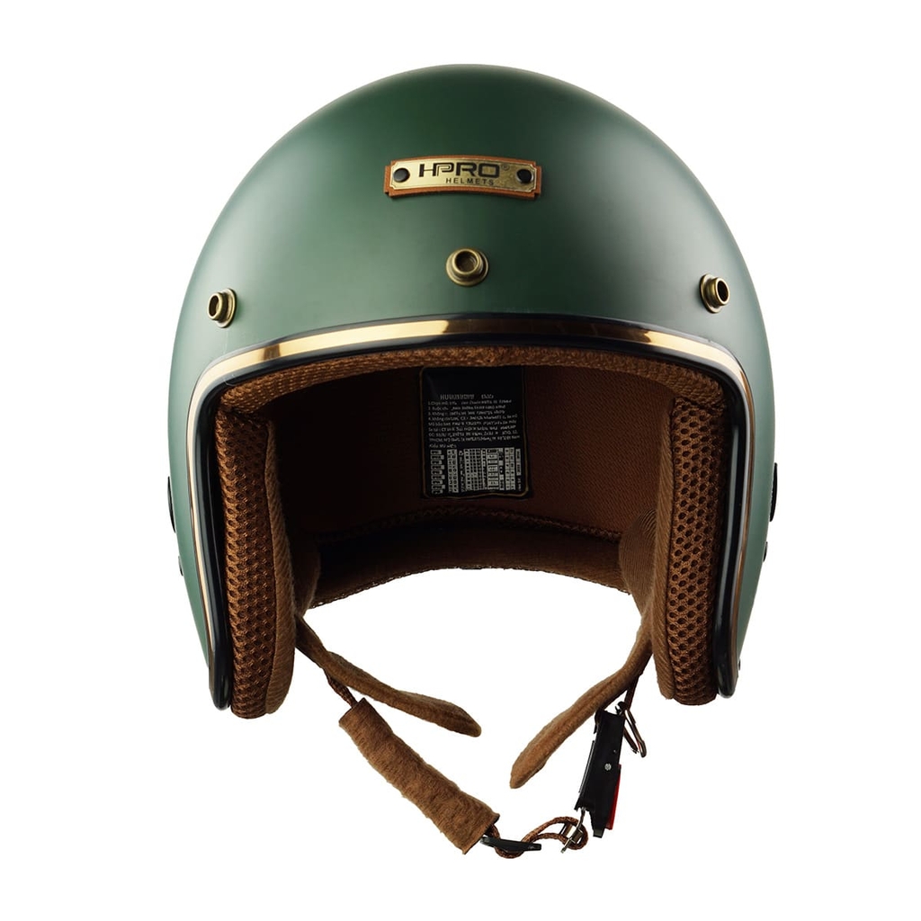 Mũ bảo hiểm 3/4 HP04 Xanh Lính – Phong Cách Cổ Điển, Chính Hãng HPPRO