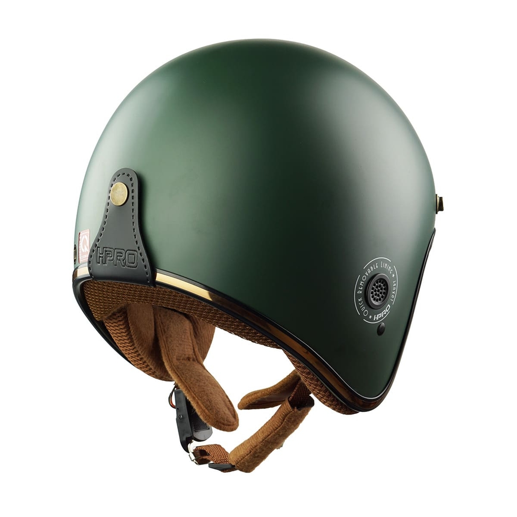 Mũ bảo hiểm 3/4 HP04 Xanh Lính – Phong Cách Cổ Điển, Chính Hãng HPPRO