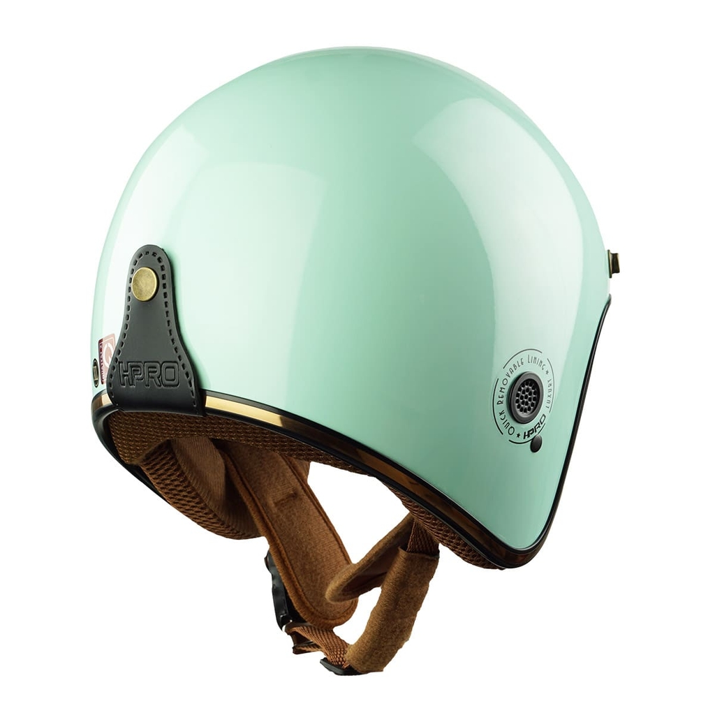 Mũ Bảo Hiểm 3/4 HPPRO HP04 Màu Xanh Pastel Bóng – Form Nhỏ Gọn, Chuẩn An Toàn Quatest 2