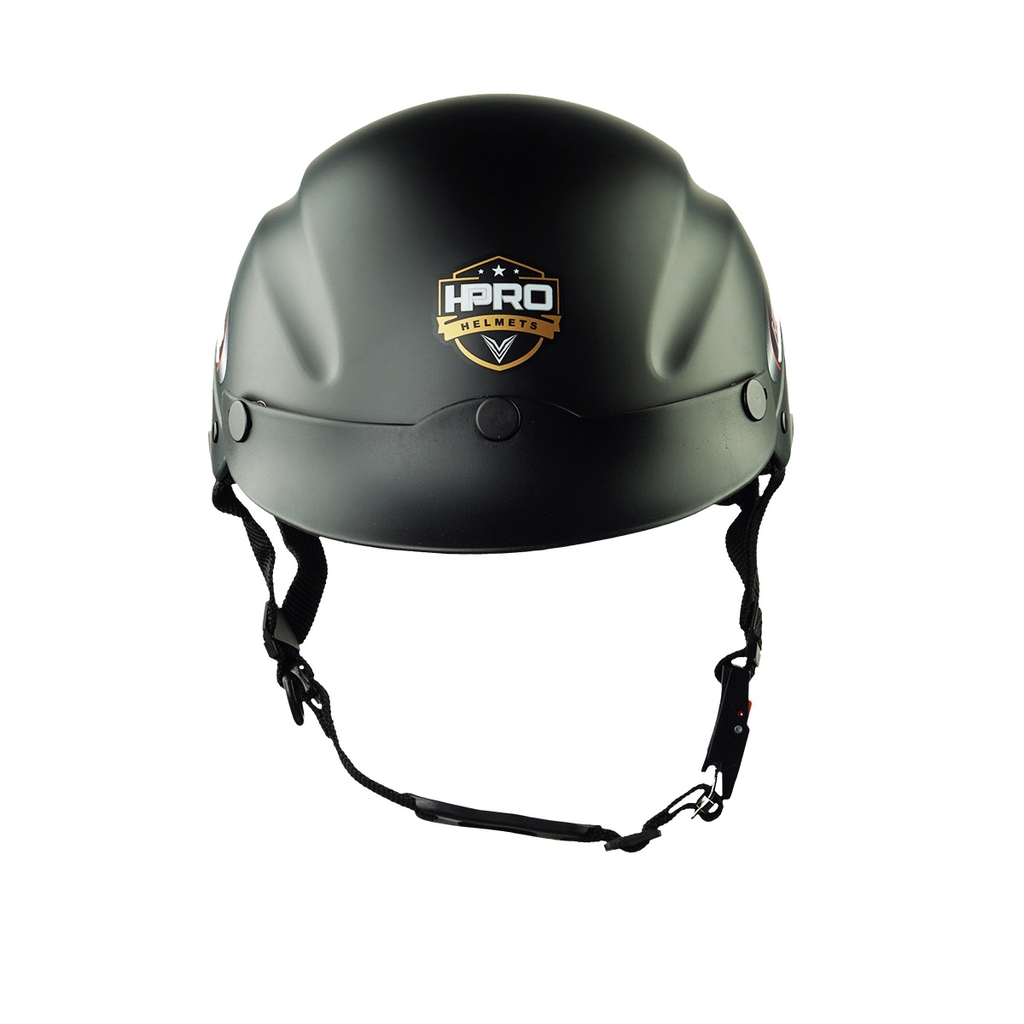 Mũ Bảo Hiểm Nửa Đầu HPPRO HP-01 Màu Đen Nhám, Nhựa ABS, Chuẩn Quatest 2