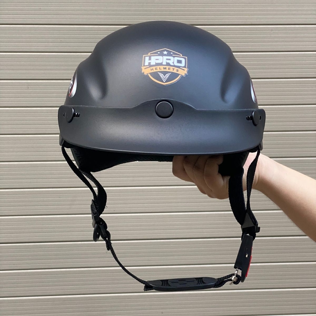 Mũ Bảo Hiểm Nửa Đầu HPPRO HP-01 Màu Đen Nhám, Nhựa ABS, Chuẩn Quatest 2