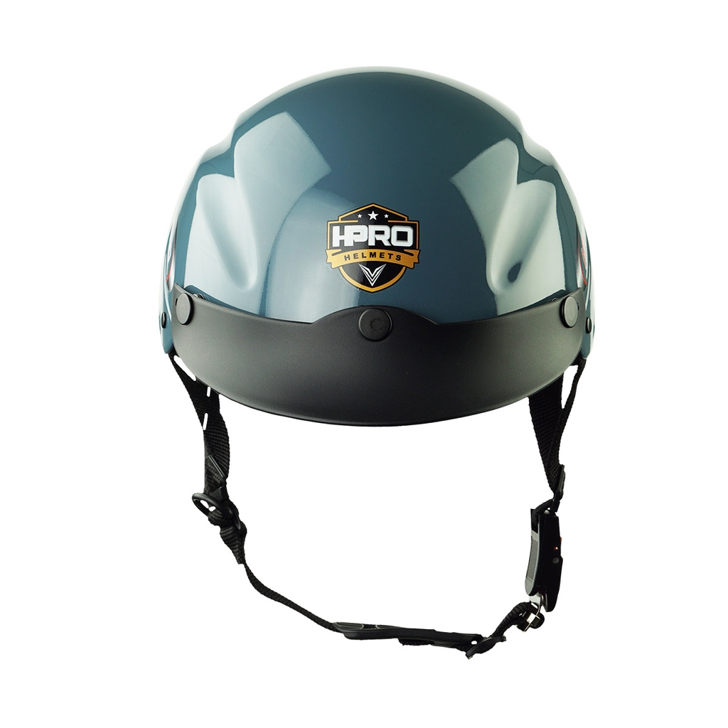Mũ Bảo Hiểm Nửa Đầu HP01 HPPRO – Màu Xanh Xi Măng Bóng, Chuẩn Quatest 2, Bảo Hành 24 Tháng
