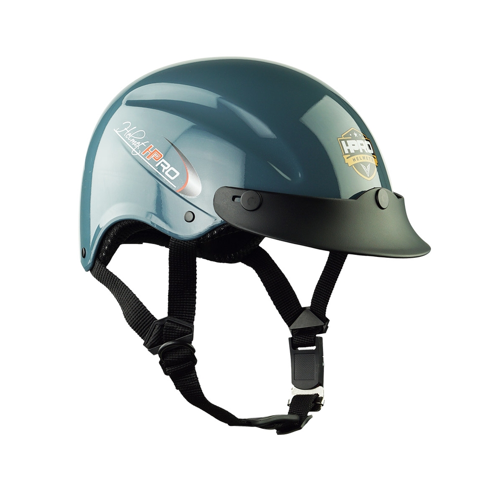 Mũ Bảo Hiểm Nửa Đầu HP01 HPPRO – Màu Xanh Xi Măng Bóng, Chuẩn Quatest 2, Bảo Hành 24 Tháng