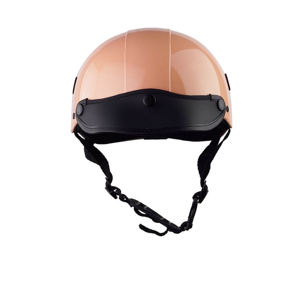 Mũ Bảo Hiểm Nửa Đầu HP02B Cam Sữa Bóng – Chính Hãng HPPRO, Freesize 54–58cm