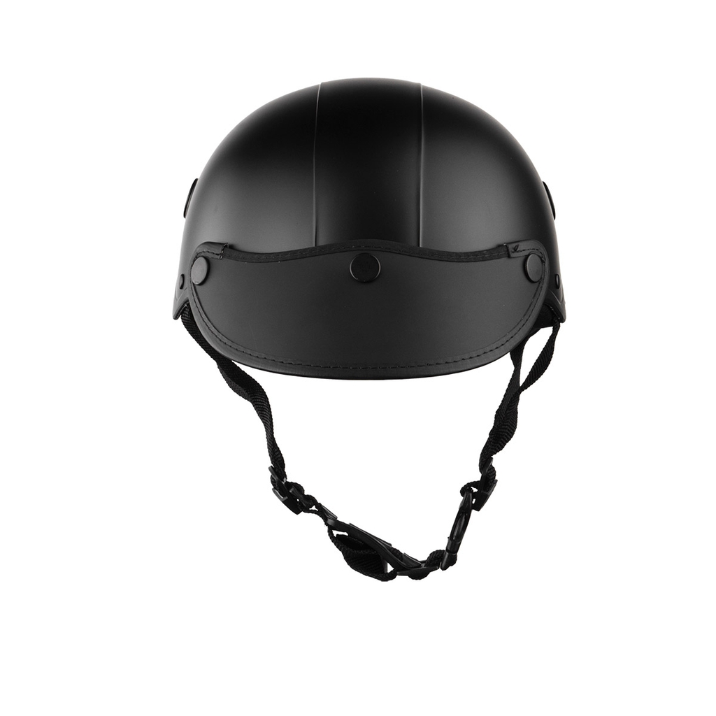 Mũ Bảo Hiểm Nửa Đầu HP02B Đen Nhám – Lưỡi Trai Đen Cá Tính, Chính Hãng HPPRO