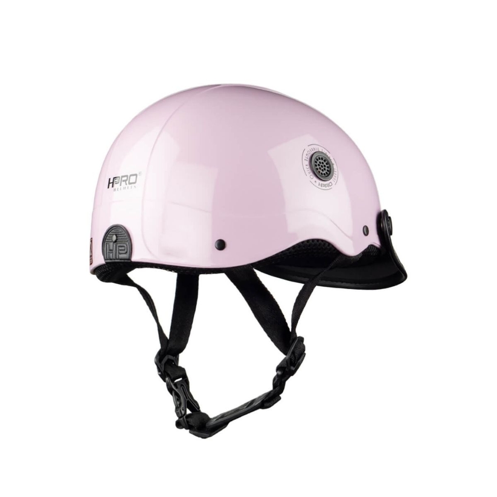 Mũ Bảo Hiểm Nửa Đầu HP02B Hồng Nhạt Bóng – Chính Hãng HPPRO Helmets