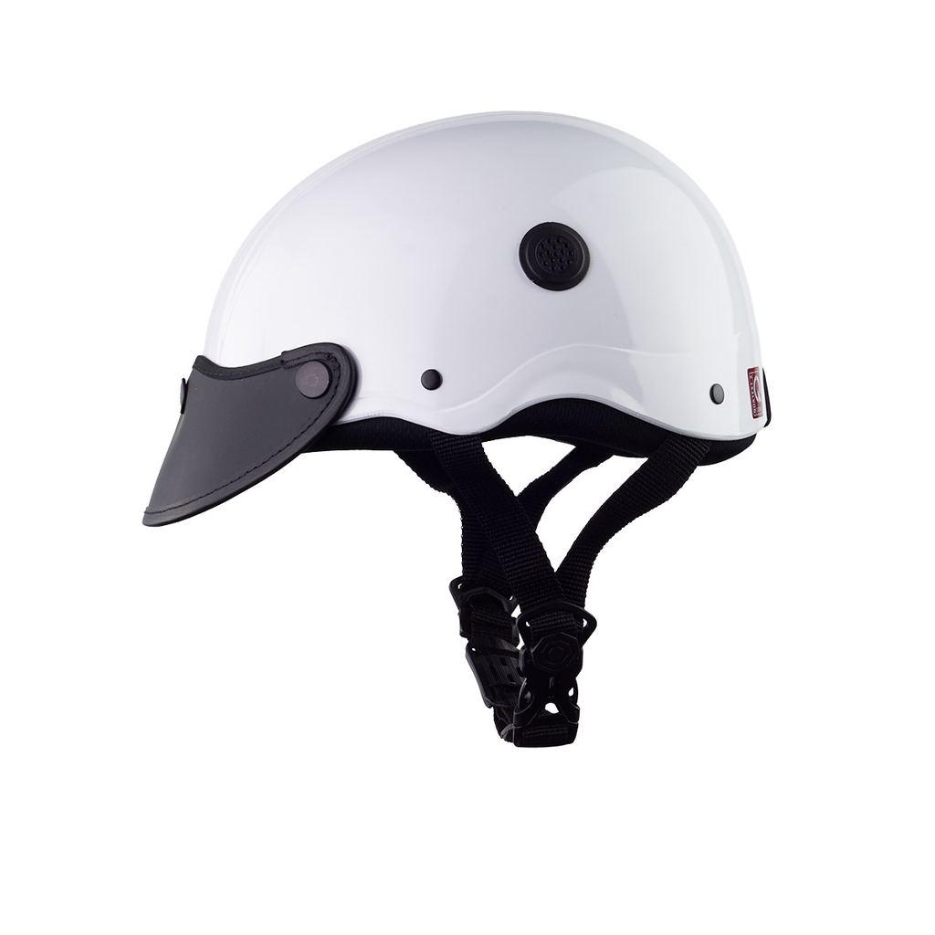 Mũ Bảo Hiểm Nửa Đầu HP02B Màu Trắng Bóng – Thương Hiệu HPPRO Helmets