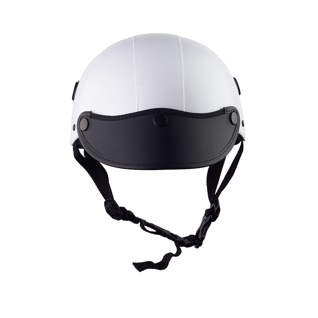 Mũ Bảo Hiểm Nửa Đầu HP02B Màu Trắng Nhám – Thương Hiệu HPPRO Helmets