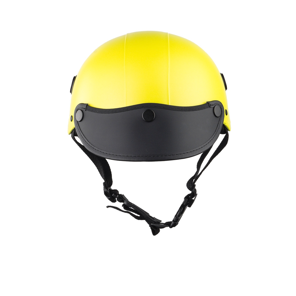 Mũ Bảo Hiểm Nửa Đầu HP02B Vàng Nhám – Lưỡi Trai Đen Cá Tính, Chính Hãng HPPRO