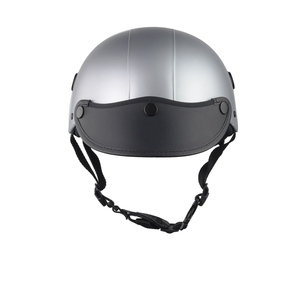 Mũ Bảo Hiểm Nửa Đầu HP02B Xám Titanium Nhám – Chính Hãng HPPRO, Lưỡi Trai Đen Cá Tính