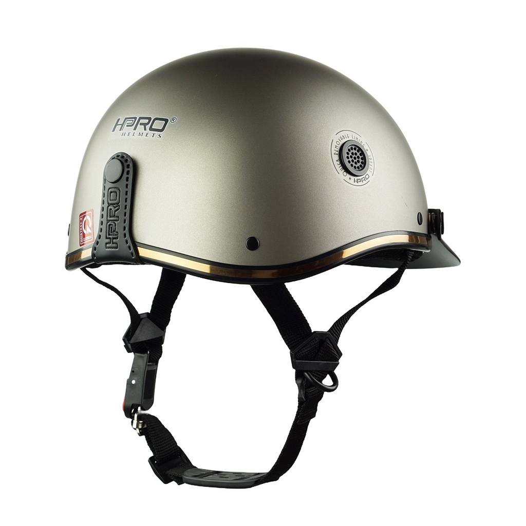 Mũ Bảo Hiểm Nửa Đầu HPPRO HP03 – Màu Xám Titanium Nhám, Chính Hãng, Chuẩn Quatest 2